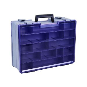 FLAMBEAU 18 to 48 Compartment Gray Small Parts Storage Box 748-2