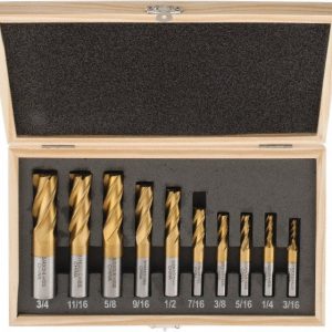 VALUE COLLECTION End Mill Set: 4 Flute, Square End 320-0002