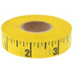 NADCO 60 Ft. Long x 5/8 Inch Wide, 1/4 Inch Graduation, Yellow, Adhesive Tape Measure TABLE MEASURE