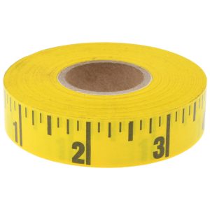 NADCO 60 Ft. Long x 5/8 Inch Wide, 1/4 Inch Graduation, Yellow, Adhesive Tape Measure TABLE MEASURE