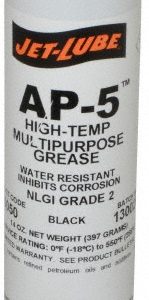 JET-LUBE Extreme Pressure Grease: 14 oz Cartridge, Molybdenum Disulfide 25050
