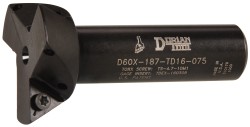 DORIAN TOOL 60&deg; Included Angle, 1-7/8" Max Cutting Diam, 3/4" Shank Diam, TDEX 160308-EN Insert Style, Indexable Dovetail Cutter 73310165248