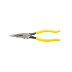 KLEIN TOOLS Long Nose Plier: 2-5/16" Jaw Length, Side Cutter D203-8