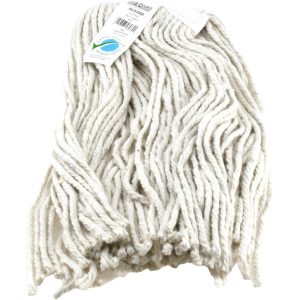 PRO-SOURCE Wet Mop Cut: Clamp Jaw, X-Small, White Mop, Cotton 00352005