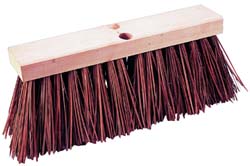 PRO-SOURCE Push Broom: 14" Wide, Palmyra Bristle PS-186-14