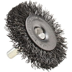 VALUE COLLECTION Wheel Brush: 2" Wheel Dia, 1/4" Face Width, 0.0140" Wire Dia, Crimped PB84022