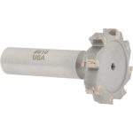 VALUE COLLECTION Woodruff Keyseat Cutter: 1-1/4" Cut Dia, 1/4" Cut Width, 1/2" Shank Dia, Straight Tooth TC810