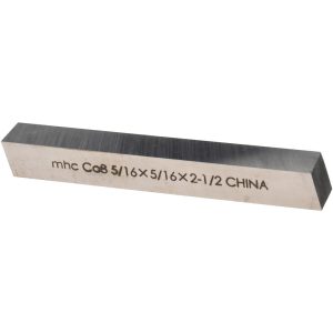 VALUE COLLECTION Tool Bit Blank: 5/16" Wide, 5/16" High, 2-1/2" OAL, M42 Cobalt, Square 460-6049