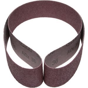 3M Abrasive Belt: 1-1/2" Wide, 42" Long, 120 Grit, Aluminum Oxide 7010516909