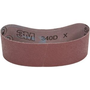 3M Abrasive Belt: 4" Wide, 132" Long, 80 Grit, Aluminum Oxide 7100231529