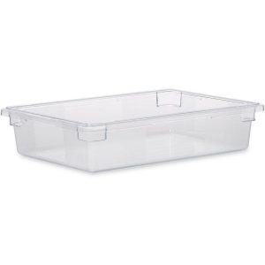 RUBBERMAID Food Tote Box Container: Polycarbonate, Rectangular FG330800CLR