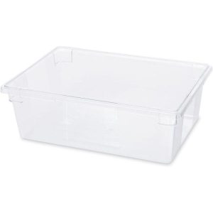 RUBBERMAID Food Tote Box Container: Polycarbonate, Rectangular FG330000CLR