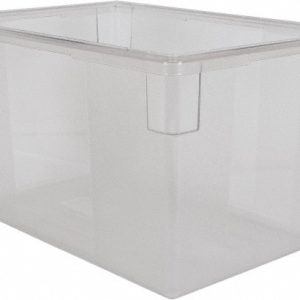 RUBBERMAID Food Tote Box Container: Polycarbonate, Rectangular FG330100CLR