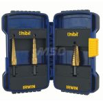 IRWIN Drill Bit Set: Step Drill Bits, 3 Pc, High Speed Steel 15502