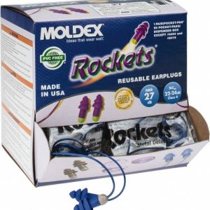 MOLDEX Earplug: 27dB, Flanged, Push-In Stem, Corded 6415