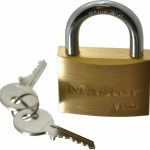 MASTER LOCK Padlock: Brass, Keyed Different, 1-7/8" Wide 4150