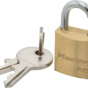 MASTER LOCK Padlock: Brass, Keyed Different, 3/4" Wide 4120