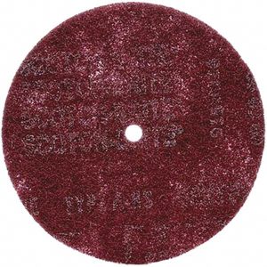 3M Deburring Disc: 8" Dia, 1/2" Hole, Very Fine Grade, Aluminum Oxide 7010365092