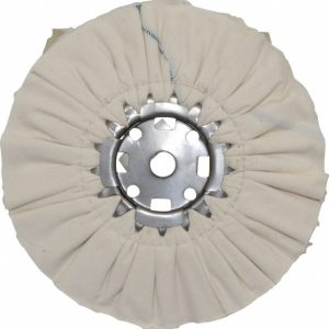 DIVINE BROTHERS Unmounted Ventilated Bias Buffing Wheel: 10" Dia, 1/2" Thick, 3/4" Arbor Hole Dia 300004AI