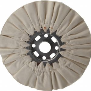 DIVINE BROTHERS Unmounted Ventilated Bias Buffing Wheel: 10" Dia, 1/2" Thick, 1-1/4" Arbor Hole Dia 300004AM