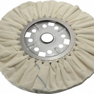 DIVINE BROTHERS Unmounted Ventilated Bias Buffing Wheel: 12" Dia, 1/2" Thick, 1-1/4" Arbor Hole Dia 300013AM