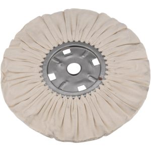 DIVINE BROTHERS Unmounted Ventilated Bias Buffing Wheel: 14" Dia, 1/2" Thick, 1-1/4" Arbor Hole Dia 300001AM