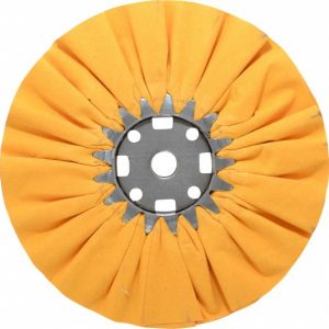 DIVINE BROTHERS Unmounted Ventilated Bias Buffing Wheel: 10" Dia, 1/2" Thick, 3/4" Arbor Hole Dia 300017AI