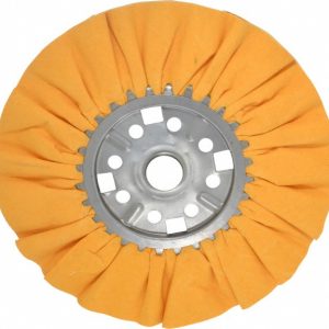 DIVINE BROTHERS Unmounted Ventilated Bias Buffing Wheel: 12" Dia, 1/2" Thick, 1-1/4" Arbor Hole Dia 300005AM