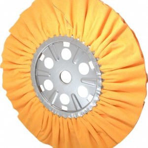 DIVINE BROTHERS Unmounted Ventilated Bias Buffing Wheel: 16" Dia, 1/2" Thick, 1-1/4" Arbor Hole Dia 300008AM