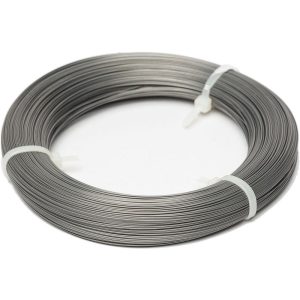 TRINITY BRAND INDUSTRIES Music Wire Coil: 302 & 304 Stainless Steel, 0.09" Dia, 51' Long M-SMW-90