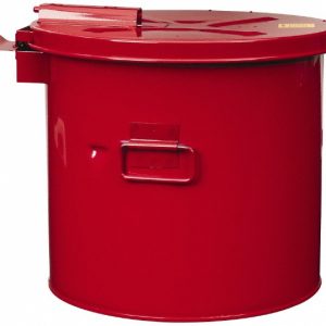JUSTRITE 3.5 Gallon Capacity, Coated Steel, Red Wash Tank 27713
