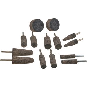GRIER ABRASIVES 14 Piece Aluminum Oxide Resinoid Abrasive Point Set KT-1/4-14AW-RSN