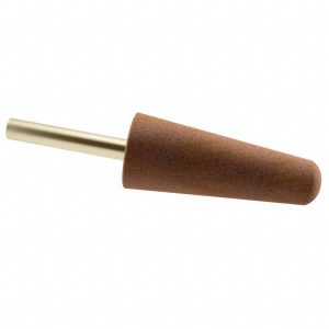 GRIER ABRASIVES Mounted Point: 2-3/4" Thick, 1/4" Shank Dia, A3, 36 Grit, Very Coarse A3-B-20286