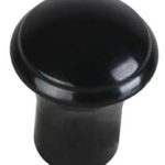GIBRALTAR 21/32" Head Dia, 8-32 Hole, 3/4" High, Phenolic, Female Insert, Push Pull Knob G10-3001