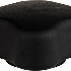 GIBRALTAR Lobed Knob: 3" Head Dia, 4-Point, Thermoplastic Elastomer, Black 1RM7A205A8Z002G
