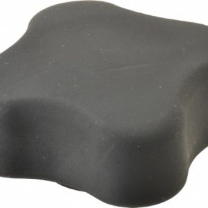 GIBRALTAR Lobed Knob: 3" Head Dia, 4 Points, Thermoplastic Elastomer, Black 1RM7A210A8Z002G