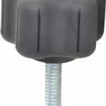 GIBRALTAR Lobed Knob: 1.52" Head Dia, 5 Points, Thermoplastic Elastomer, Black 5B40B924A8Z001G