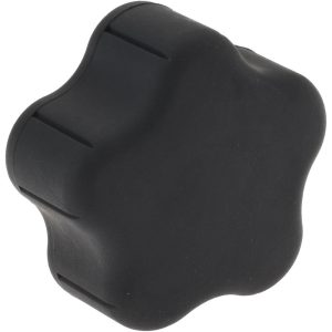 GIBRALTAR Lobed Knob: 1.91" Head Dia, 5 Points, Thermoplastic Elastomer, Black 5B50A207A8Z002G