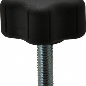 GIBRALTAR Lobed Knob: 1.91" Head Dia, 5 Points, Thermoplastic Elastomer, Black 5B50B943A8Z001G