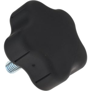 GIBRALTAR Lobed Knob: 2.26" Head Dia, 5 Points, Thermoplastic Elastomer, Black 5B60B941A8Z001G
