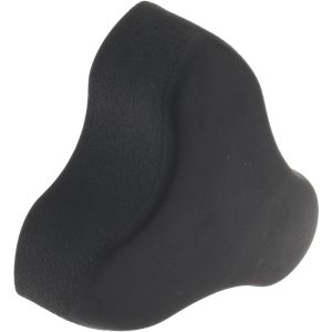 GIBRALTAR Lobed Knob: 2.17" Head Dia, 3 Points, Thermoplastic Elastomer, Black 5J55A207A8Z001G