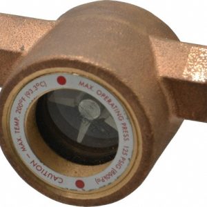 DWYER 3/8 Inch, Bronze Body Sight Flow Indicator SFI-100-3/8