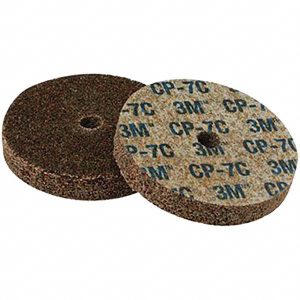 3M Deburring Wheel: 2" Dia, 1/2" Face Width, 1/4" Hole, Density 7, Aluminum Oxide 7100140013