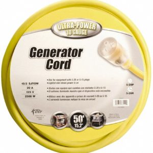 SOUTHWIRE 3 Conductors, 125 VAC, 20 Amp, 10 AWG, Generator Cord 26188802