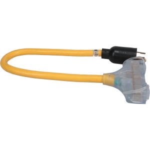 SOUTHWIRE 3 Conductors, 125 VAC, 15 Amp, 12 AWG, Twist-To-Lock Power Generator Adapter 90848802