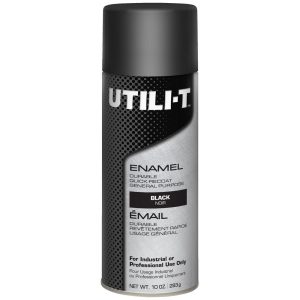 RUST-OLEUM Enamel Spray Paint: Black, Gloss, 10 oz 387390