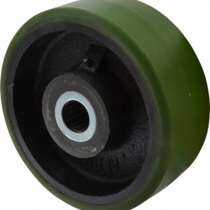 ALBION Caster Wheel: Polyurethane, 8" Dia, 3" Wide, 1-1/4" Axle PY0850120