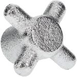 GIBRALTAR Spoked Knob: 2-1/2" Head Dia, 4 Points, Cast Iron 845635-G