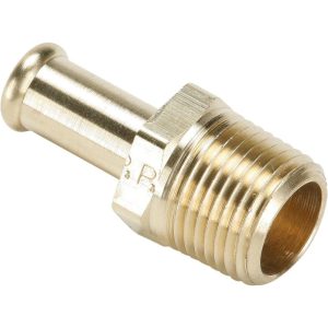 PARKER Barbed Hose Fitting: 3/8" x 1/2" ID Hose, Male Connector 68HB-8-6