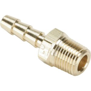 PARKER Barbed Hose Fitting: 1/4" x 3/16" ID Hose, Male Connector 125HB-3-4